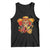 Funny Cinco De Mayo Sugar Skull Sombrero Hat Bow Tank Top