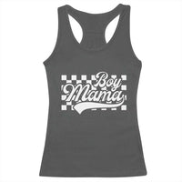 Funny Boy Mama Racerback Tank Top Mama Of Boy Checkerboard Mother's Day