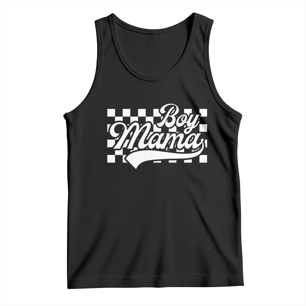 Funny Boy Mama Tank Top Mama Of Boy Checkerboard Mother's Day