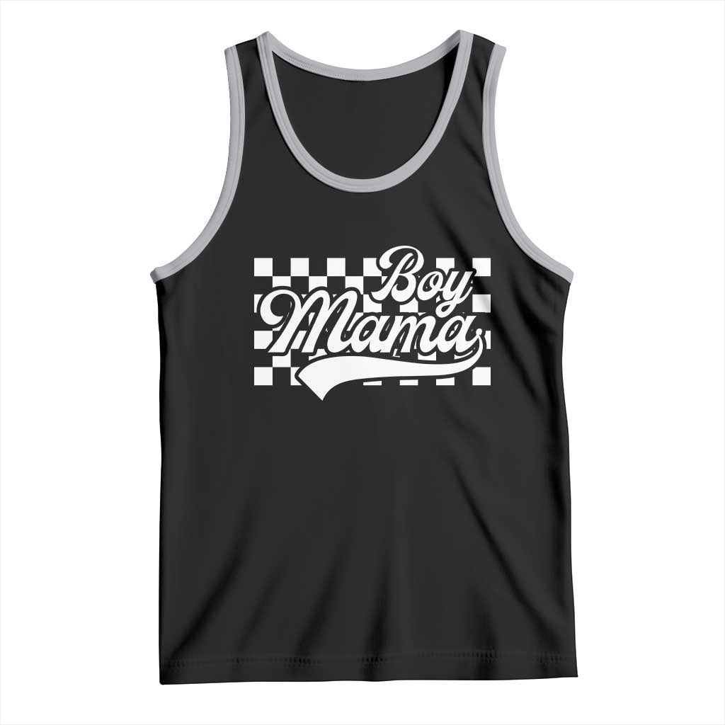 Funny Boy Mama Tank Top Mama Of Boy Checkerboard Mother's Day