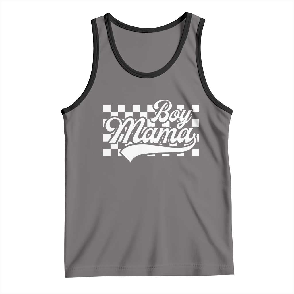 Funny Boy Mama Tank Top Mama Of Boy Checkerboard Mother's Day