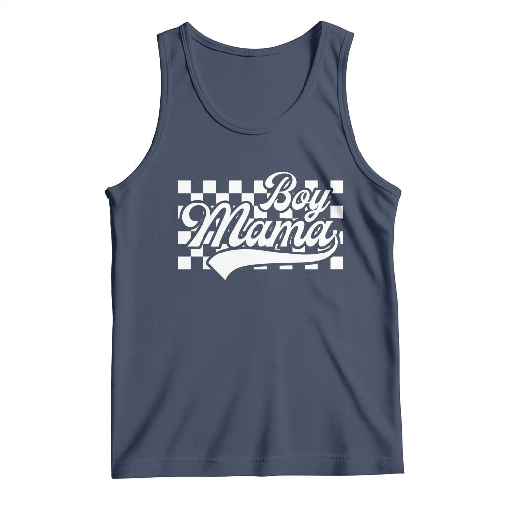 Funny Boy Mama Tank Top Mama Of Boy Checkerboard Mother's Day