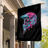 Motocross Helmet Drip Ice Cream Melt Graphic Dirt Bike Racing Garden Flag