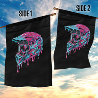Motocross Helmet Drip Ice Cream Melt Graphic Dirt Bike Racing Garden Flag
