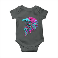 Motocross Helmet Drip Ice Cream Melt Graphic Dirt Bike Racing Baby Onesie