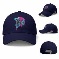 Motocross Helmet Drip Ice Cream Melt Graphic Dirt Bike Racing Baseball Cap