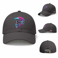 Motocross Helmet Drip Ice Cream Melt Graphic Dirt Bike Racing Baseball Cap