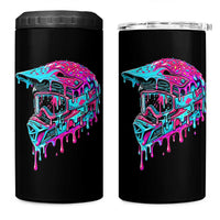 Motocross Helmet Drip Ice Cream Melt Graphic Dirt Bike Racing 4 in 1 Can Cooler Tumbler