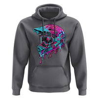 Motocross Helmet Drip Ice Cream Melt Graphic Dirt Bike Racing Hoodie