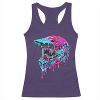 Motocross Helmet Drip Ice Cream Melt Graphic Dirt Bike Racing Racerback Tank Top