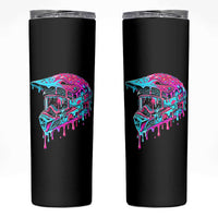 Motocross Helmet Drip Ice Cream Melt Graphic Dirt Bike Racing Skinny Tumbler