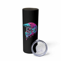 Motocross Helmet Drip Ice Cream Melt Graphic Dirt Bike Racing Skinny Tumbler