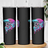 Motocross Helmet Drip Ice Cream Melt Graphic Dirt Bike Racing Skinny Tumbler