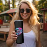 Motocross Helmet Drip Ice Cream Melt Graphic Dirt Bike Racing Skinny Tumbler
