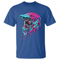 Motocross Helmet Drip Ice Cream Melt Graphic Dirt Bike Racing T Shirt