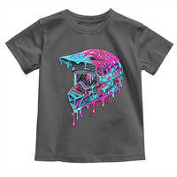 Motocross Helmet Drip Ice Cream Melt Graphic Dirt Bike Racing Toddler T Shirt