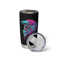 Motocross Helmet Drip Ice Cream Melt Graphic Dirt Bike Racing Tumbler Cup