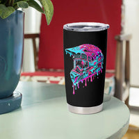 Motocross Helmet Drip Ice Cream Melt Graphic Dirt Bike Racing Tumbler Cup