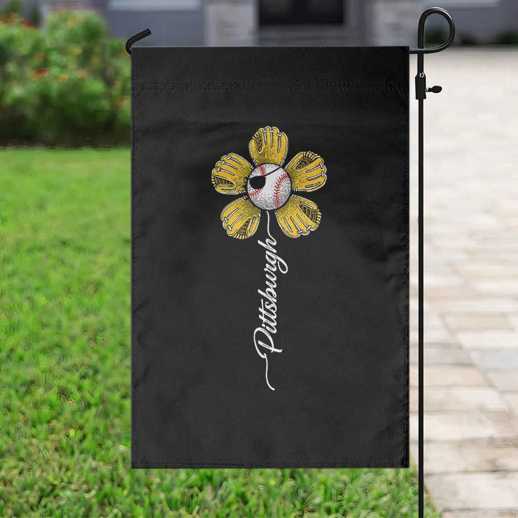 Pittsburgh Sport Retro Baseball Flower Garden Flag Funny Game Day