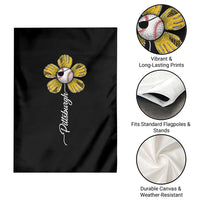 Pittsburgh Sport Retro Baseball Flower Garden Flag Funny Game Day