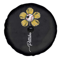 Pittsburgh Sport Retro Baseball Flower Spare Tire Cover Funny Game Day