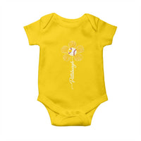 Pittsburgh Sport Retro Baseball Flower Baby Onesie Funny Game Day