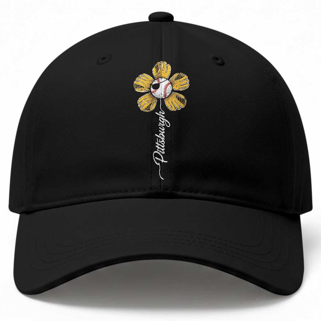 Pittsburgh Sport Retro Baseball Flower Baseball Cap Funny Game Day