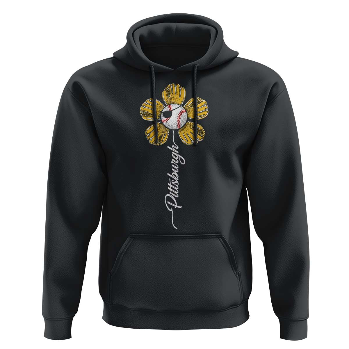 Pittsburgh Sport Retro Baseball Flower Hoodie Funny Game Day