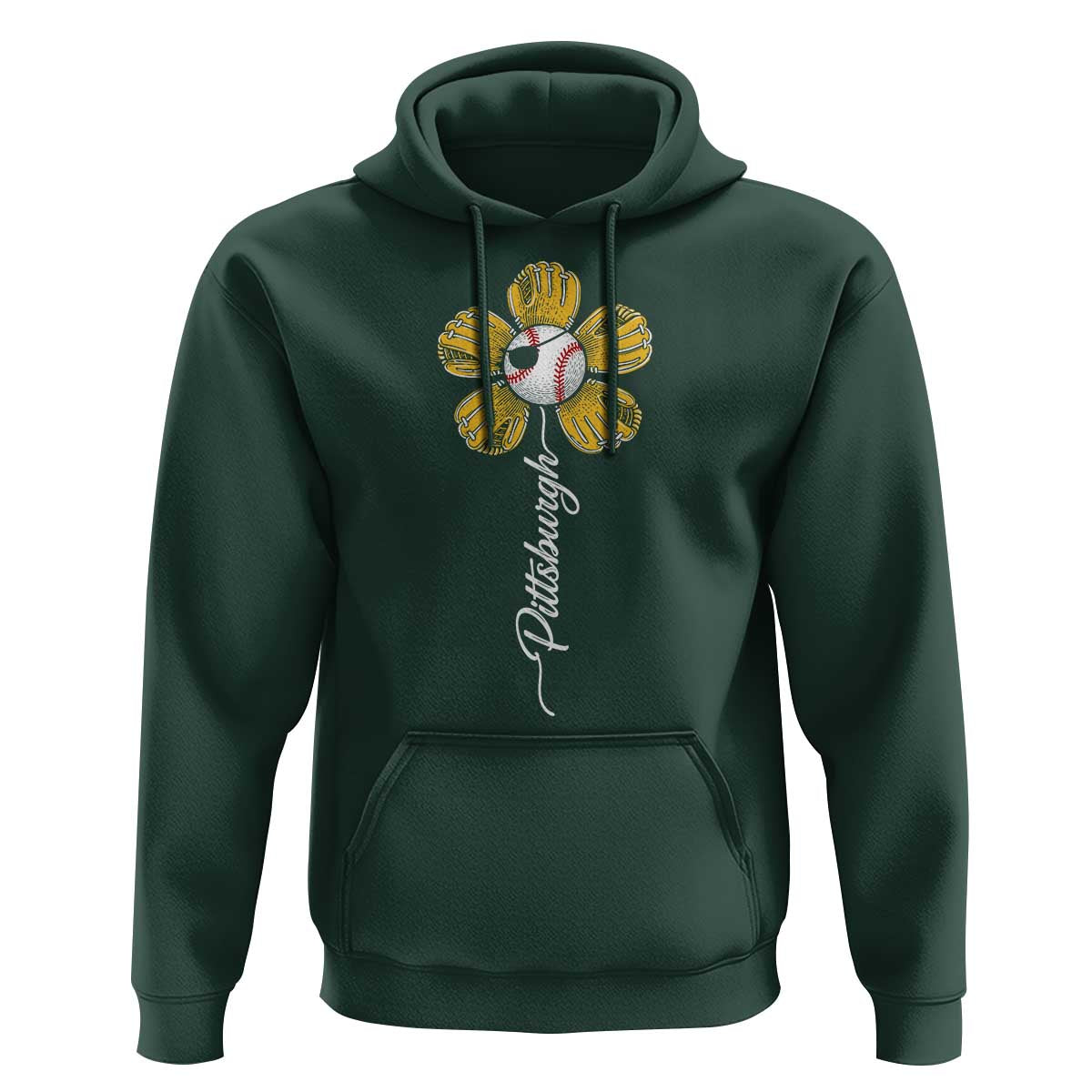 Pittsburgh Sport Retro Baseball Flower Hoodie Funny Game Day