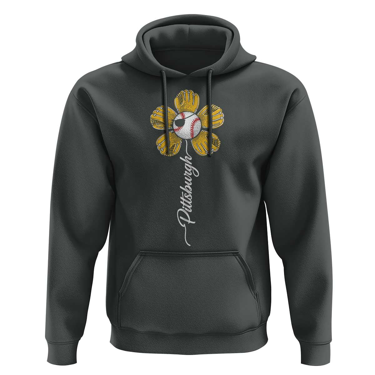 Pittsburgh Sport Retro Baseball Flower Hoodie Funny Game Day