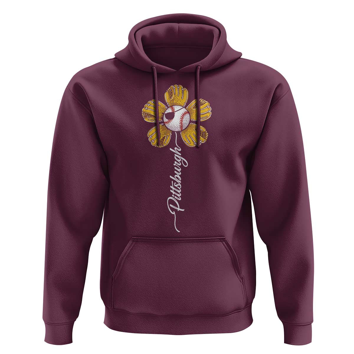 Pittsburgh Sport Retro Baseball Flower Hoodie Funny Game Day