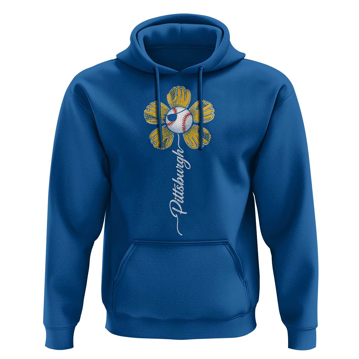 Pittsburgh Sport Retro Baseball Flower Hoodie Funny Game Day
