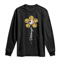Pittsburgh Sport Retro Baseball Flower Long Sleeve Shirt Funny Game Day