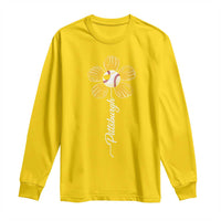 Pittsburgh Sport Retro Baseball Flower Long Sleeve Shirt Funny Game Day