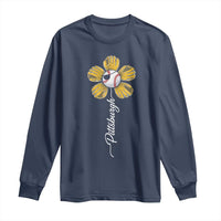Pittsburgh Sport Retro Baseball Flower Long Sleeve Shirt Funny Game Day