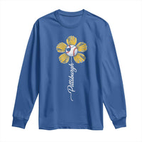 Pittsburgh Sport Retro Baseball Flower Long Sleeve Shirt Funny Game Day