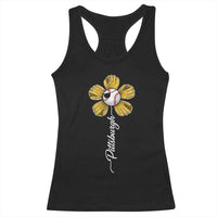 Pittsburgh Sport Retro Baseball Flower Racerback Tank Top Funny Game Day