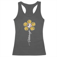Pittsburgh Sport Retro Baseball Flower Racerback Tank Top Funny Game Day
