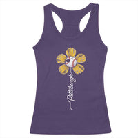 Pittsburgh Sport Retro Baseball Flower Racerback Tank Top Funny Game Day