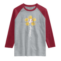 Pittsburgh Sport Retro Baseball Flower Raglan Shirt Funny Game Day
