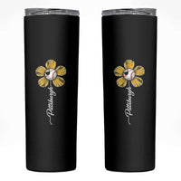 Pittsburgh Sport Retro Baseball Flower Skinny Tumbler Funny Game Day