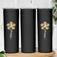 Pittsburgh Sport Retro Baseball Flower Skinny Tumbler Funny Game Day