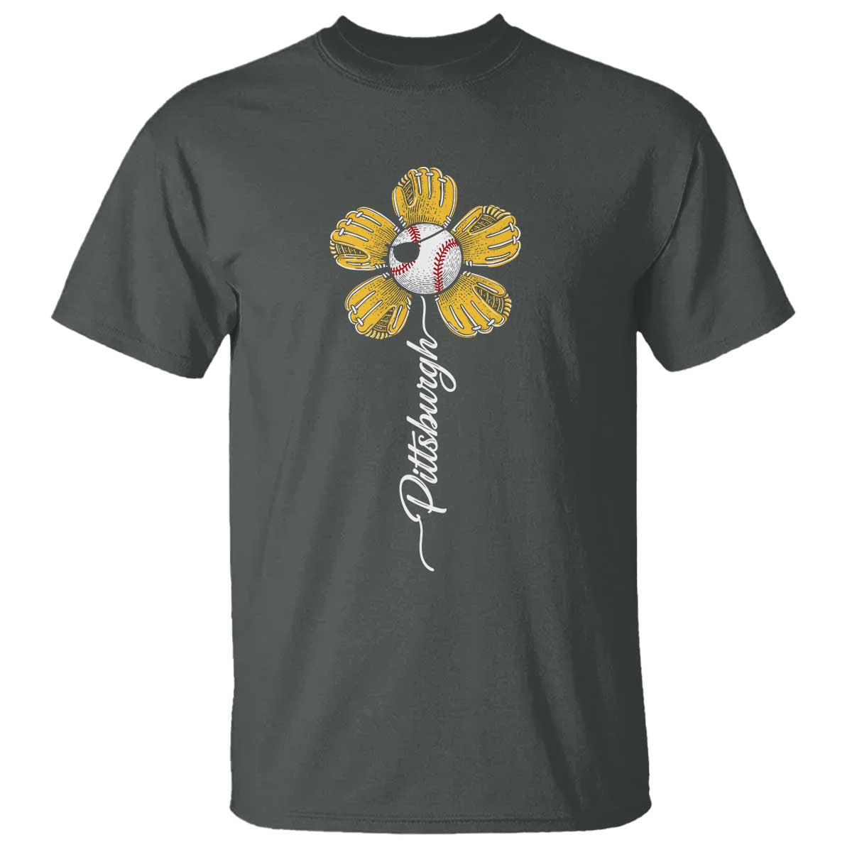 Pittsburgh Sport Retro Baseball Flower T Shirt Funny Game Day
