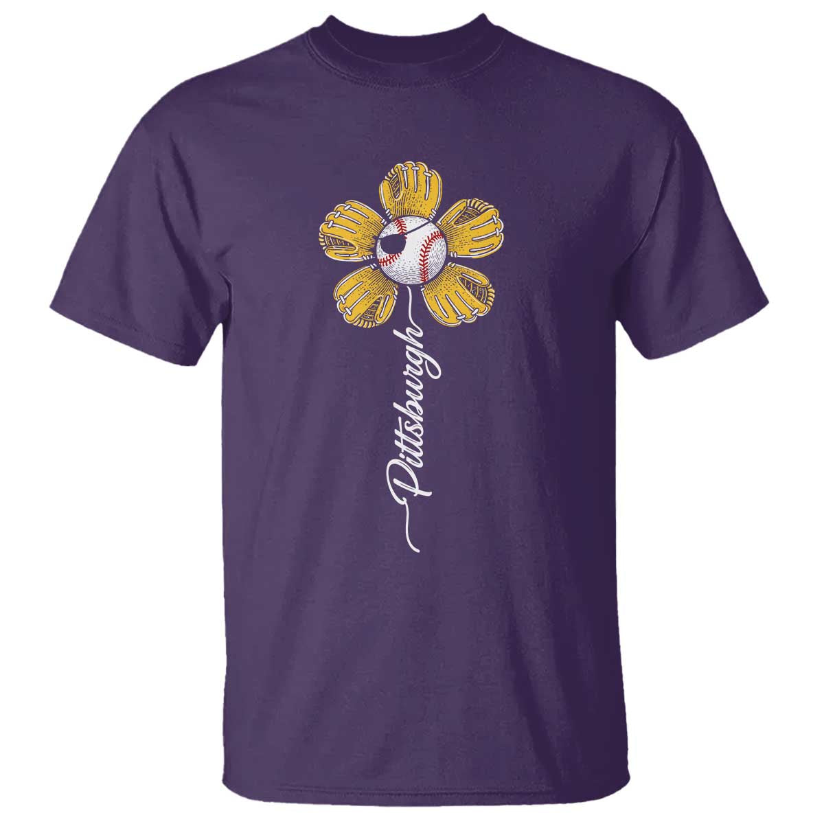 Pittsburgh Sport Retro Baseball Flower T Shirt Funny Game Day