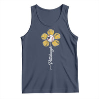 Pittsburgh Sport Retro Baseball Flower Tank Top Funny Game Day