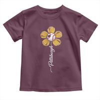 Pittsburgh Sport Retro Baseball Flower Toddler T Shirt Funny Game Day