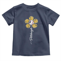 Pittsburgh Sport Retro Baseball Flower Toddler T Shirt Funny Game Day