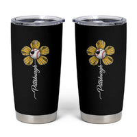 Pittsburgh Sport Retro Baseball Flower Tumbler Cup Funny Game Day