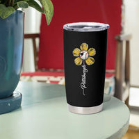 Pittsburgh Sport Retro Baseball Flower Tumbler Cup Funny Game Day