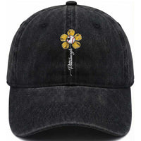 Pittsburgh Sport Retro Baseball Flower Washed Cotton Baseball Cap Funny Game Day